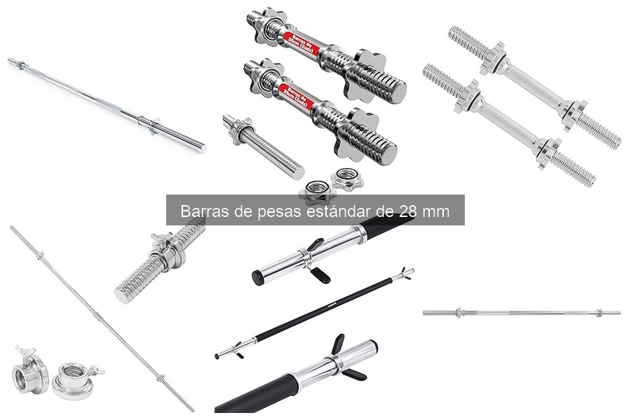 Alternativas a barras de pesas de 28 mm para entrenar en casa