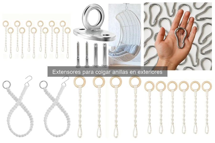Alternativas a extensores para colgar anillas en exteriores