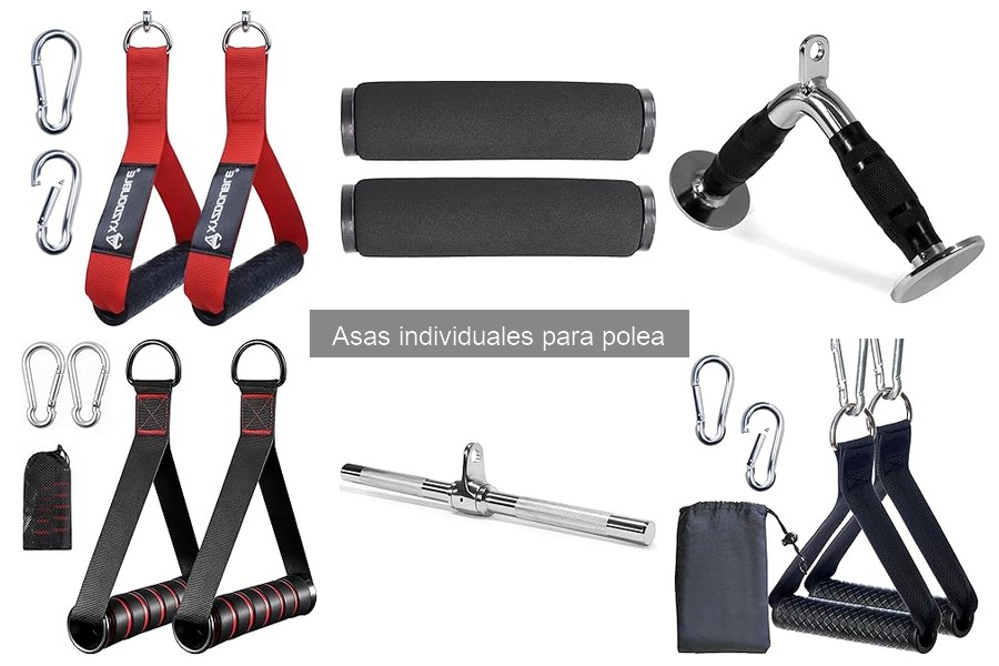 Asas individuales para polea en ejercicios de rehabilitación