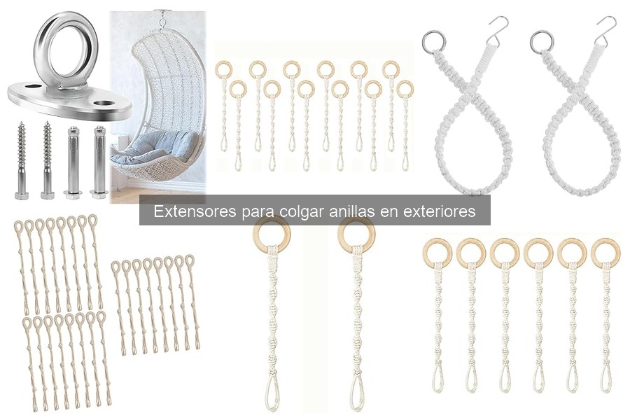 Capacidad de carga de extensores para anillas en exteriores