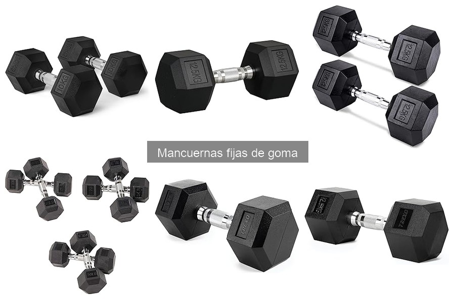 Cómo elegir las mancuernas fijas de goma adecuadas
