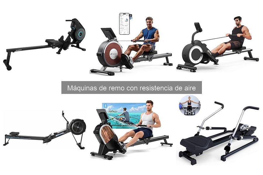 Comparativa de máquinas de remo con resistencia de aire