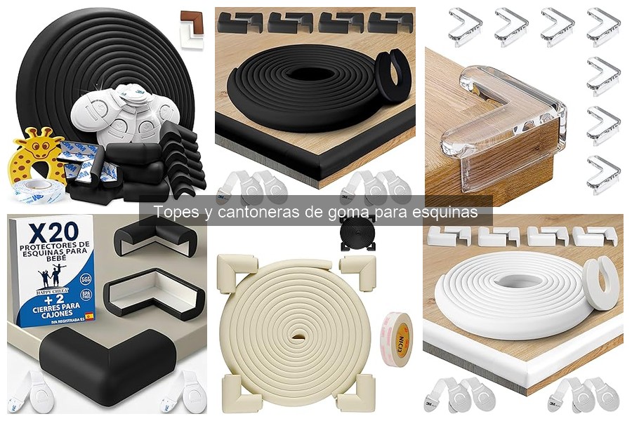 Comparativa de materiales en topes y cantoneras de goma