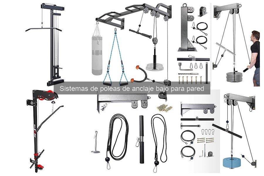 Comparativa de sistemas de poleas de anclaje bajo para pared