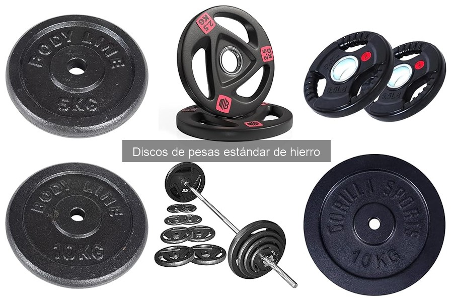Discos de pesas: hierro vs plástico y goma, ¡compara!