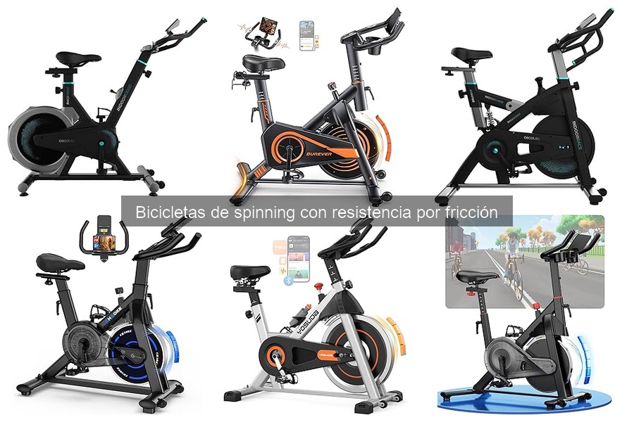 Ejercicios efectivos en bicicleta de spinning por fricción