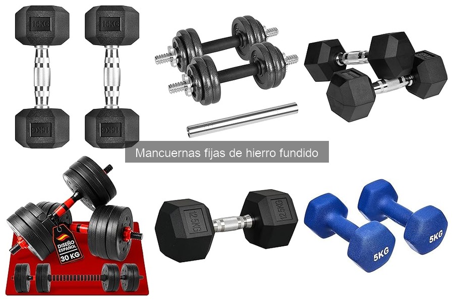Mantenimiento de mancuernas fijas de hierro fundido