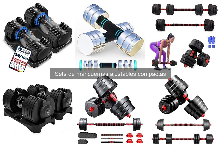 Mejores ofertas en sets de mancuernas ajustables compactas