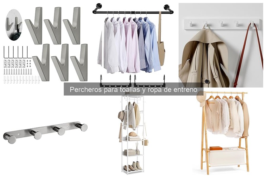 Organiza tu toalla y ropa de entrenamiento con percheros