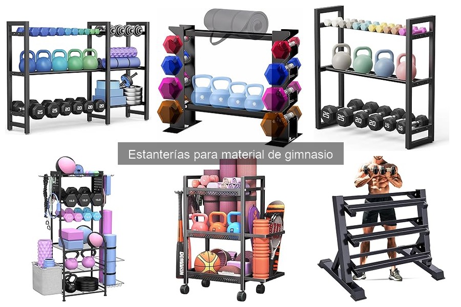 Precios de estanterías para material de gimnasio en casa