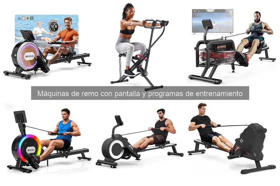 Programas de Entrenamiento en Máquinas de Remo con Pantalla