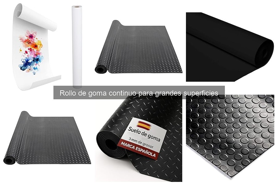 ¿Qué es el rollo de goma continuo para grandes superficies?