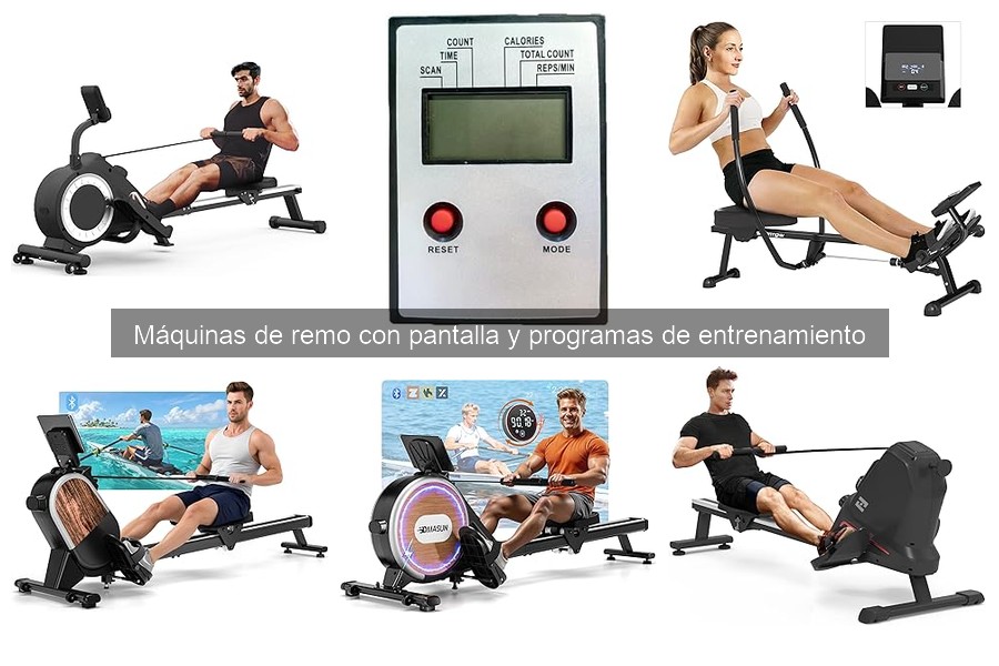 ¿Qué es una máquina de remo con pantalla y programas de entrenamiento?