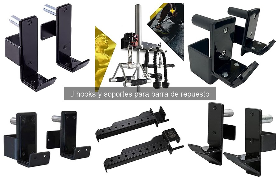 ¿Qué son los J hooks y soportes para barra de repuesto?
