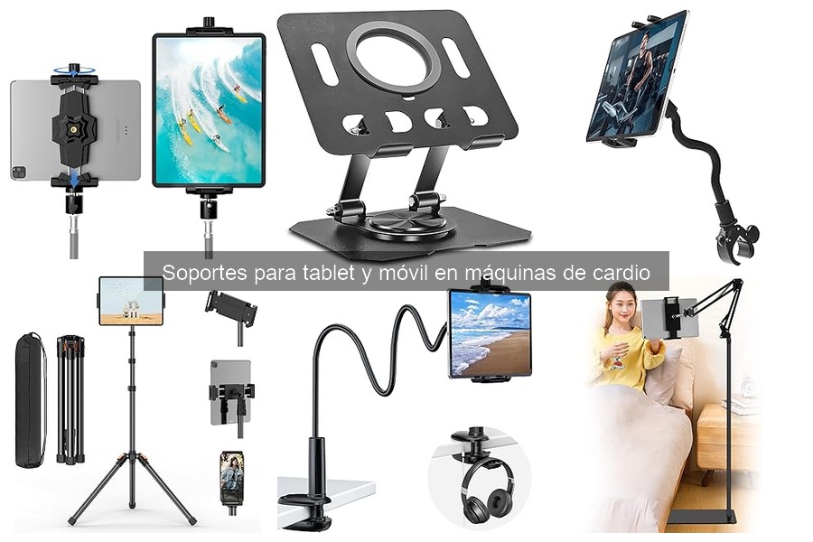 Soportes para tablet y móvil compatibles con máquinas de cardio