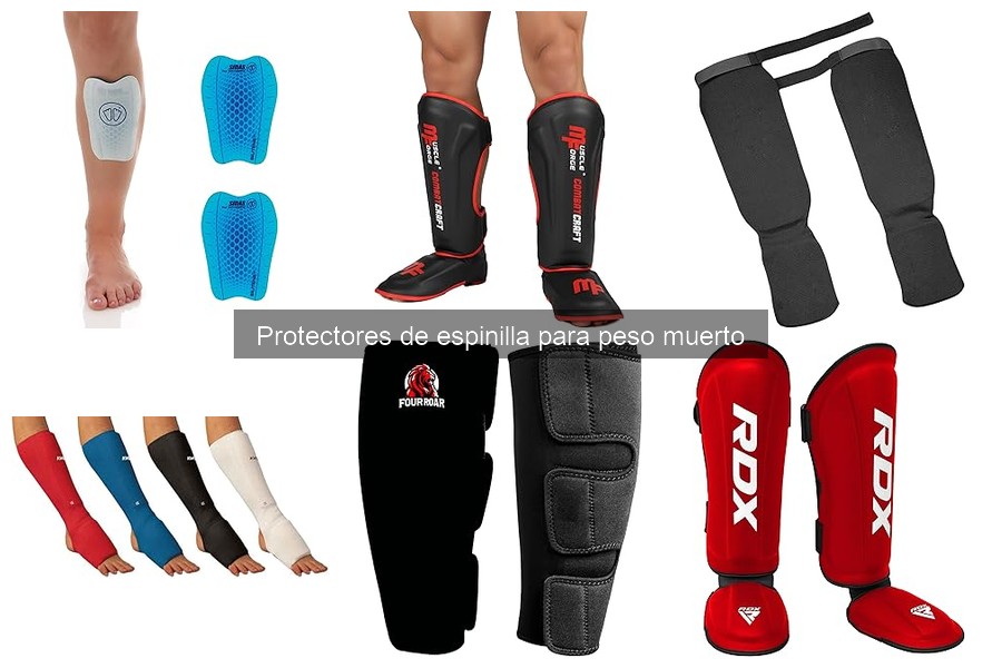 Tipos de protectores de espinilla para peso muerto