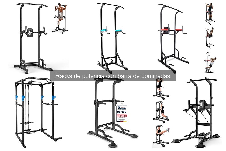 Tipos de racks de potencia con barra de dominadas