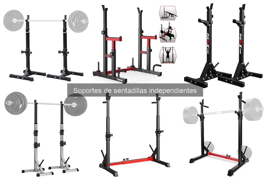 Tipos de soportes de sentadillas independientes para tu gimnasio